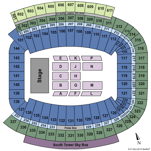 Sanford Stadium Interactive Seating Chart