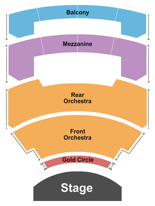 Sangamon Auditorium Seating Chart: End Stage 2