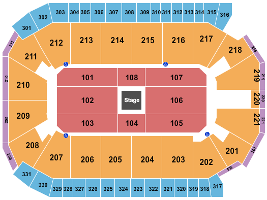 Rio Rancho Events Center Seating Chart: Center Stage 1