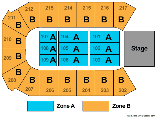 Santa Ana Star Center Seating Chart Rio Rancho