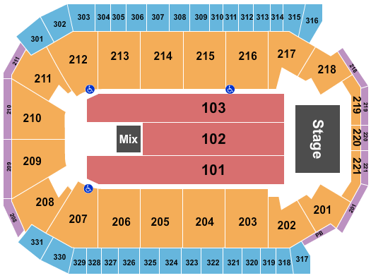 Rio Rancho Events Center Seating Chart: Endstage 2