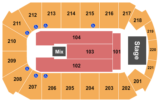 Rio Rancho Events Center Seating Chart: Endstage 3