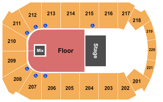 Rio Rancho Events Center Seating Chart: Endstage GA Floor
