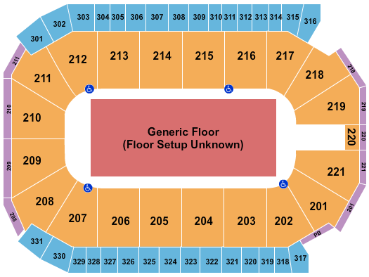 Rio Rancho Events Center Seating Chart: Generic Floor