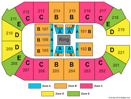 Seating Chart Santa Ana Star Center