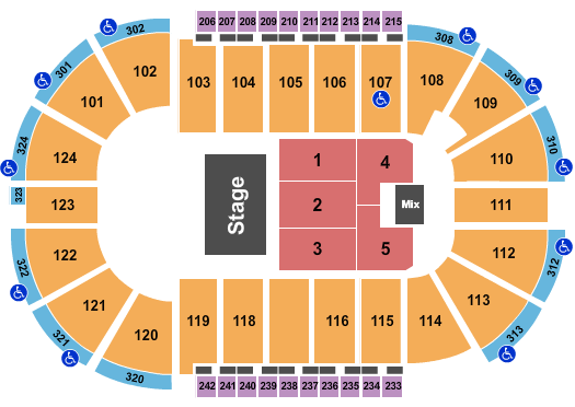 Santander Arena Seating Chart: Endstage 8B