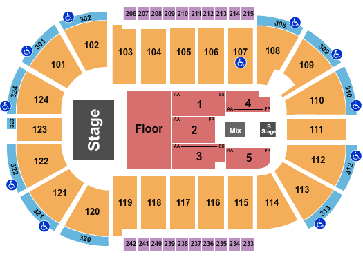 Santander Arena Seating Chart: Forrest Frank