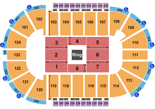 Santander Arena Seating Chart: MMA