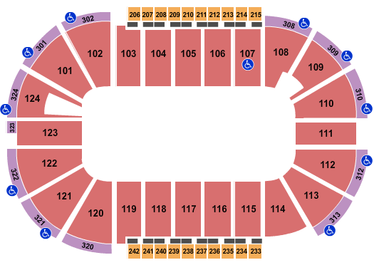 Santander Arena Seating Chart: Open Floor