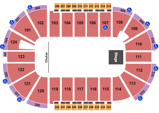 Santander Arena Seating Chart: Rodeo