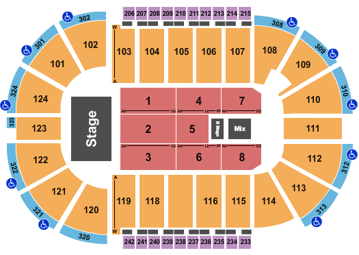 Santander Arena Seating Chart: Sugarland