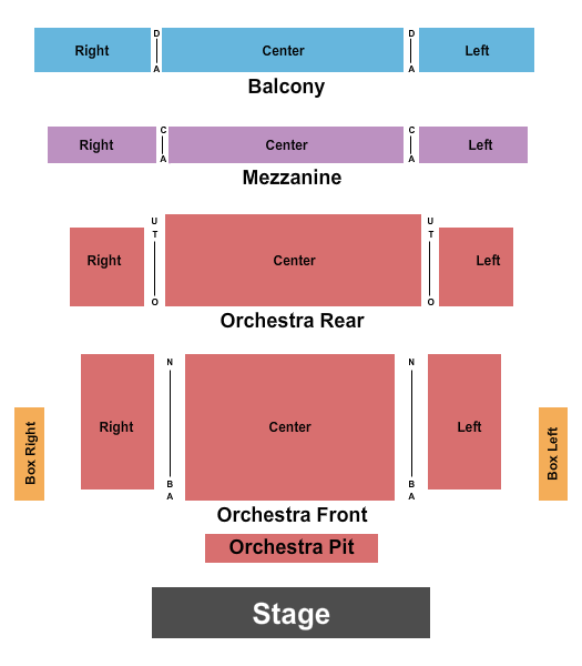 Sarah Belk Gambrell Center for the Arts Seating Chart: Endstage