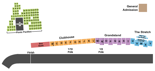 Saratoga Race Course Seating Chart: Horse Racing