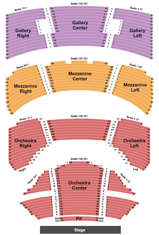 Sarofim Hall - Hobby Center Seating Chart: Endstage Pit
