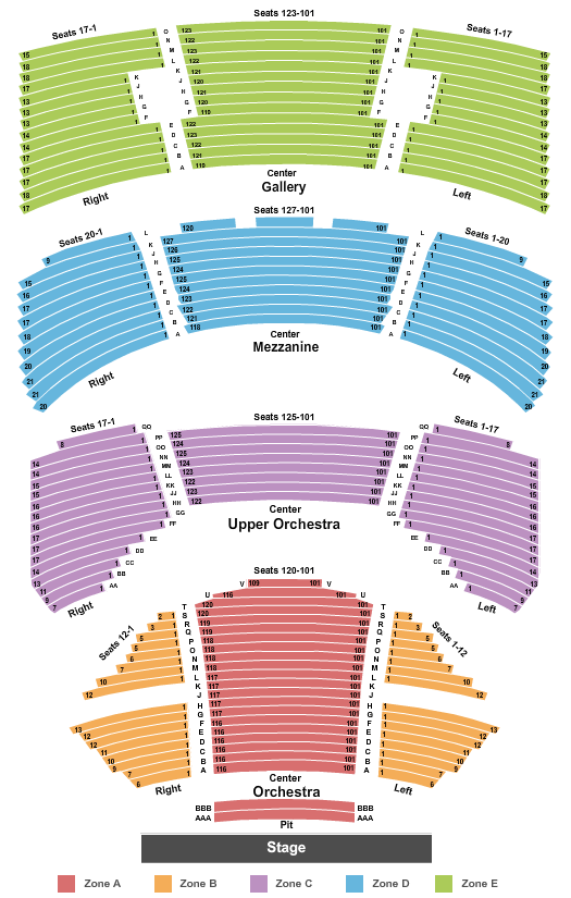 Aronoff Seating Chart For Wicked