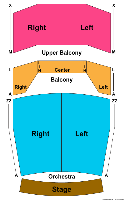 Saroyan Theatre Seating Chart