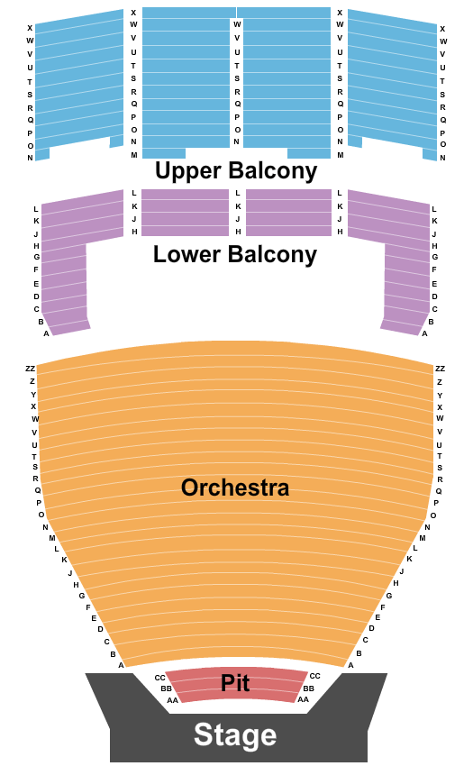 Saroyan Theatre at Fresno Convention Center Seating Chart: Endstage Pit