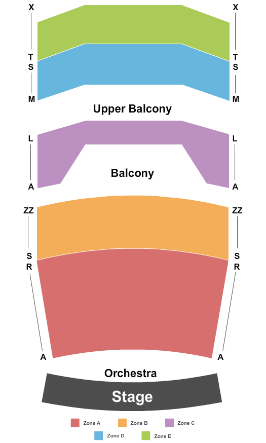Saroyan Theatre at Fresno Convention Center Seating Chart