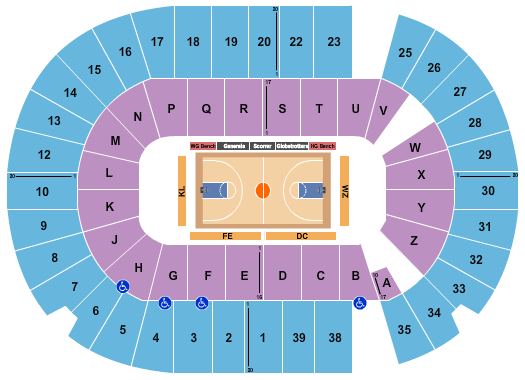 SaskTel Centre Seating Chart: Basketball Globetrotters