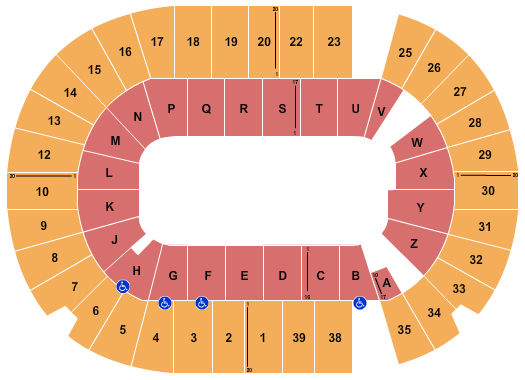 SaskTel Centre Seating Chart: Open Floor 2