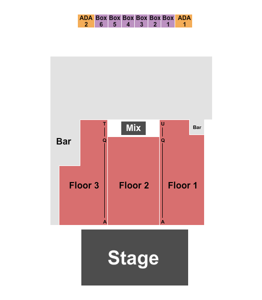 Satellite Music Hall Seating Chart: Endstage