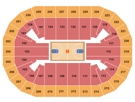 Save Mart Center Seating Chart: Basketball 3 - Mens