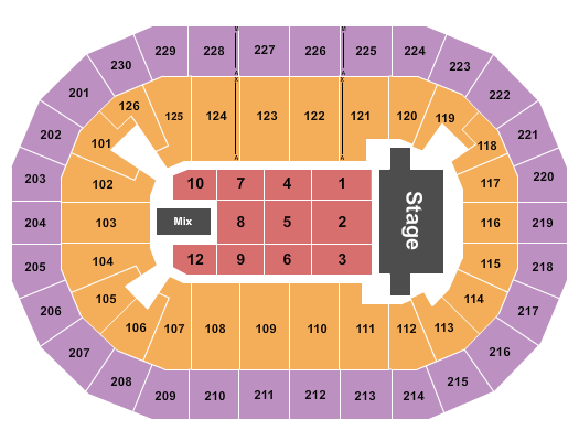 Save Mart Center Seating Chart: Endstage 10