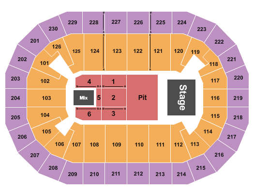 Save Mart Center Seating Chart: Endstage GA Pit 2