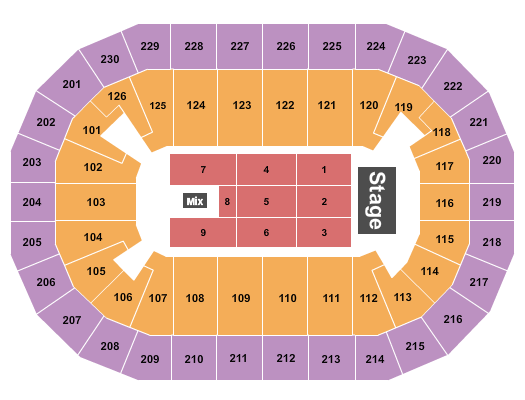 Save Mart Center Seating Chart: Endstage 7