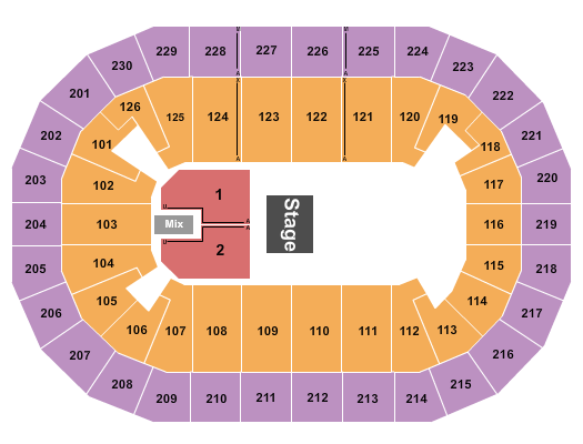 Save Mart Center Seating Chart: Half House 2