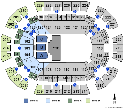 Save Mart Center Seating Map