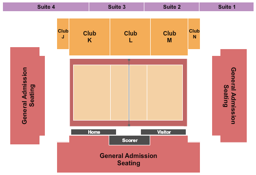 Saville Community Sports Centre Seating Chart: Volleyball