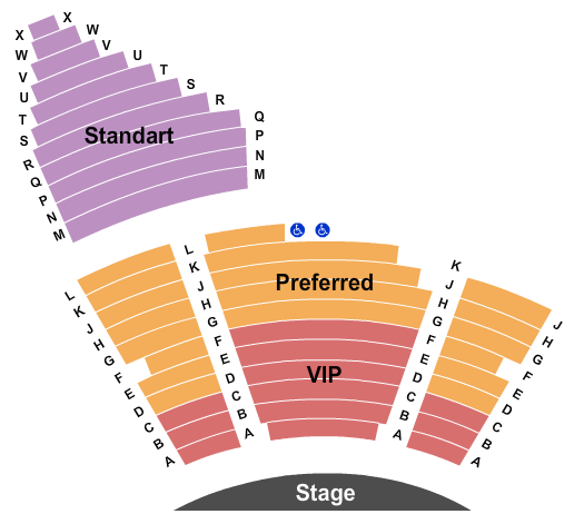 Saxe Theater - Planet Hollywood Resort & Casino Seating Chart: VIP/Preferred/Standard