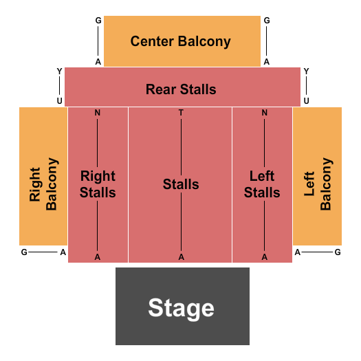 Scarborough Spa Grand Hall Seating Chart: Endstage Stalls