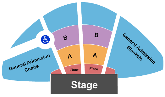 Scera Shell Outdoor Theatre Seating Chart: End Stage