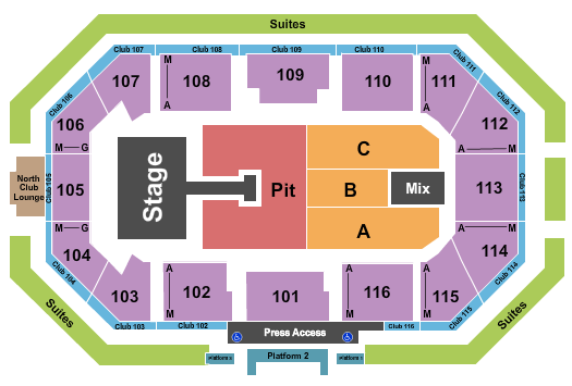 Scheels Arena Seating Chart: Brad Paisley