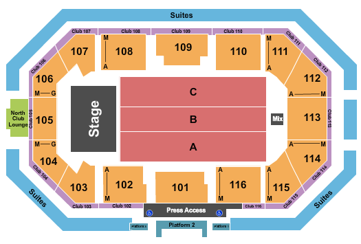 Scheels Arena Seating Chart: Endstage 3