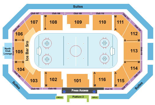 Scheels Arena Seating Chart: Hockey