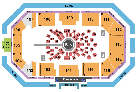 Scheels Arena Seating Chart: MMA Tables