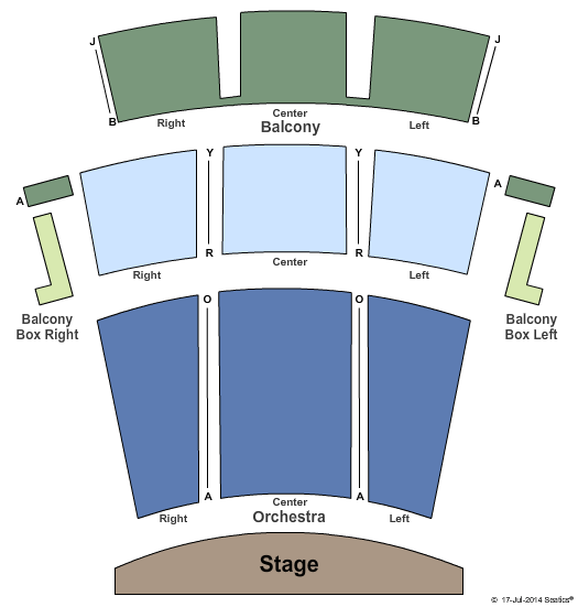 Scheidegger Center for the Arts Seating Chart