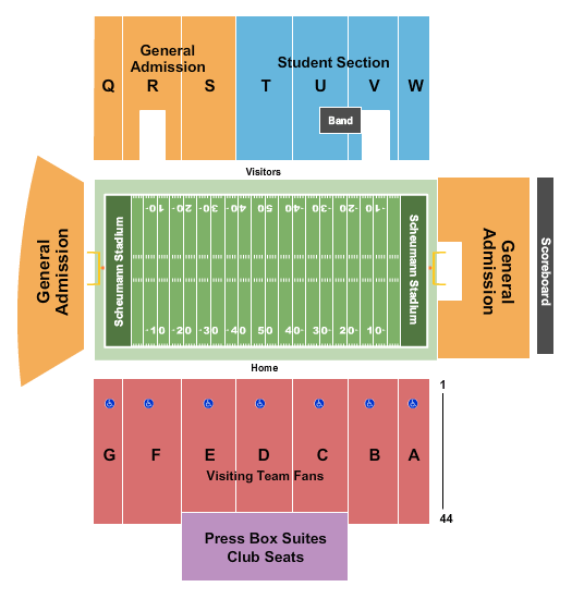 Scheumann Stadium Map