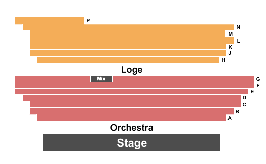 Schneider Theater at Bloomington Center for the Arts Seating Chart: Endstage with Loge
