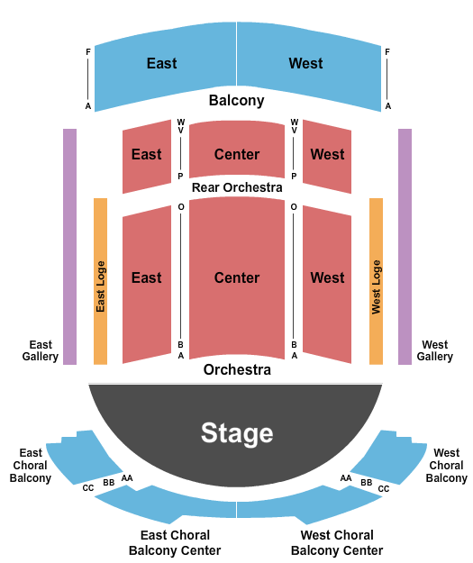 Cherry Logan Emerson Concert Hall at Schwartz Center for Performing Arts Seating Chart: Endstage