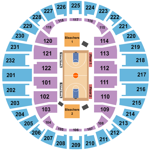 Scope Arena Seating Chart: Basketball