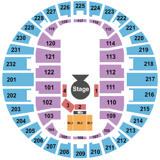 Scope Arena Seating Chart: Cirque Ovo