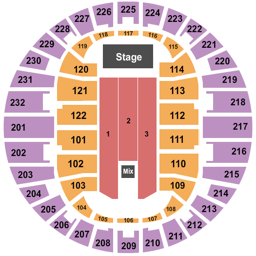 Scope Arena Seating Chart: Endstage 3