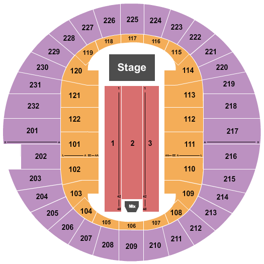 Scope Arena Seating Chart: Endstage 4