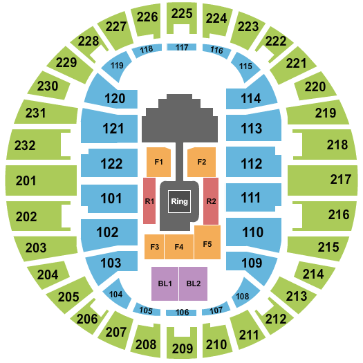 Scope Arena Seating Chart: WWE-3