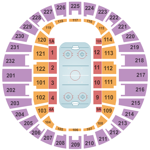 Scope Arena Seating Chart: Hockey