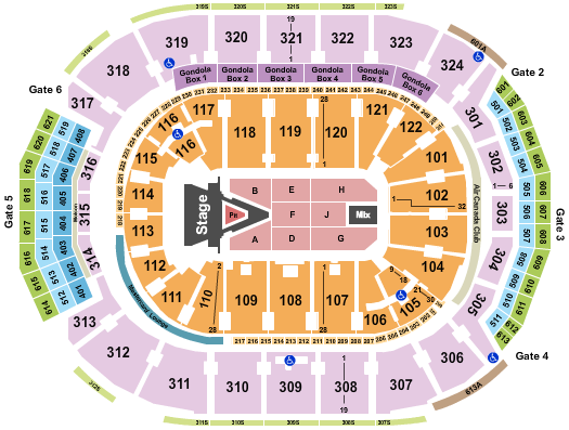 Scotiabank Arena Seating Chart: Aerosmith 2023